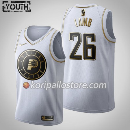 Indiana Pacers Jeremy Lamb 26 Nike 2019-2020 Valkoinen Golden Edition Lasten Pelipaidat Swingman